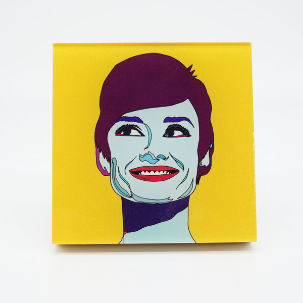 Grafikdesign Bild Audrey Hepburn (gelb)