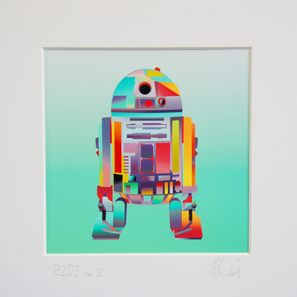 R2D2 - POP ART Bild Druck Nr. 3 Unikat – Bild 2